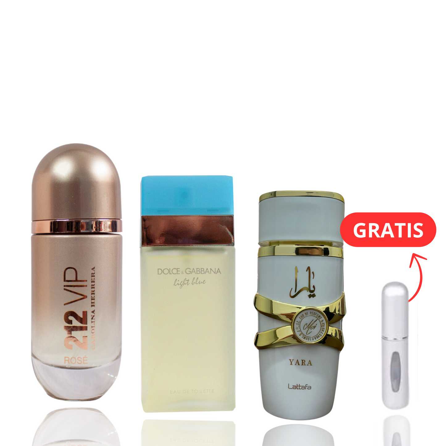 Combo Especial: Light Blue, 212 Rose, Yara Moi