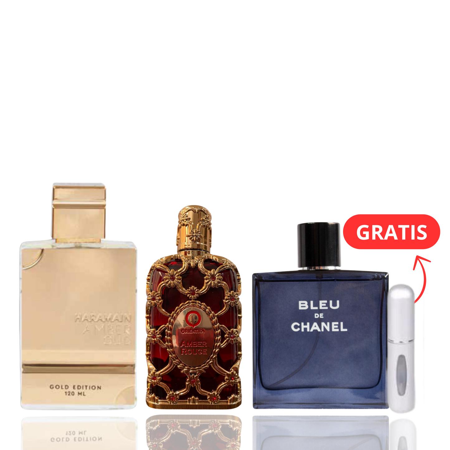 Combo Especial: Orientica Rouge, Haramain, Bleu